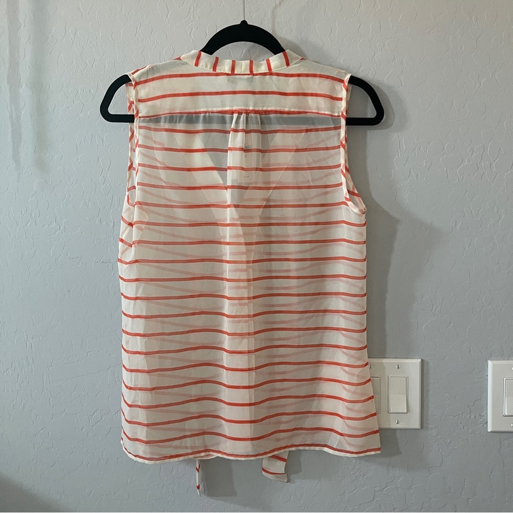 Sleeveless Striped Blouse